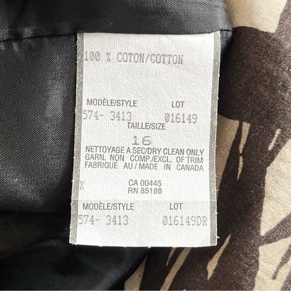 Louben Tropical Leaf Print Sleeveless Dress Size 16 - Picture 12 of 13